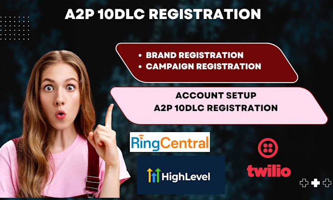 Gig Preview - Setup a2p 10dlc registration gohighlevel twilio tollfree integration workflow