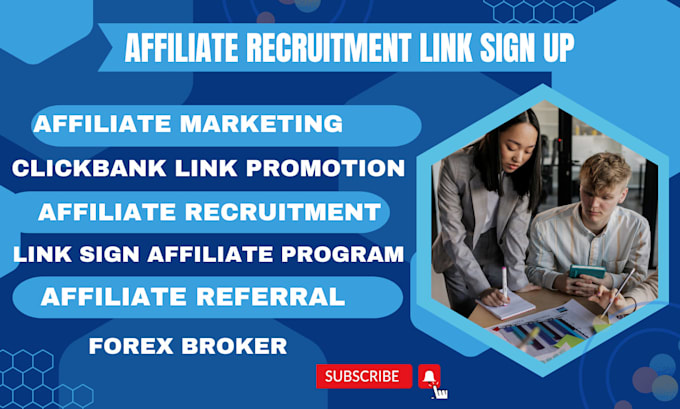 Gig Preview - Recruit active affiliate members to your affiliate program, affiliate signups