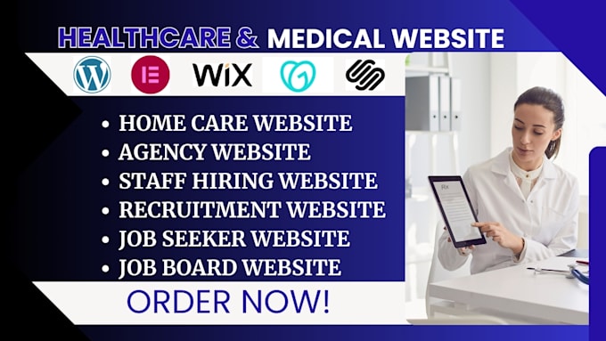 Gig Preview - Do healthcare, medical, home care, assisted living, recruitment, agency website