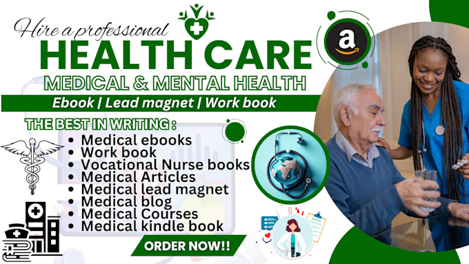 Gig Preview - Do medical writing, health care, mental health, fitness, wellness ebook writer