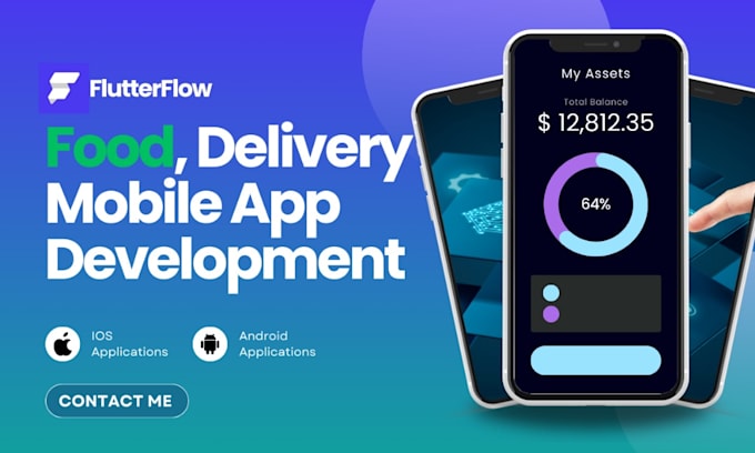 Gig Preview - Develop food delivery flutterflow app development, flutter mobile app developer