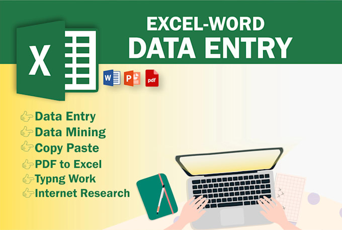 Bestseller - do all kind of data entry, data typing, web scraping copy paste, retyping