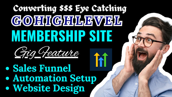 Gig Preview - Build gohighlevel membership site, sales funnel, gohighlevel website design