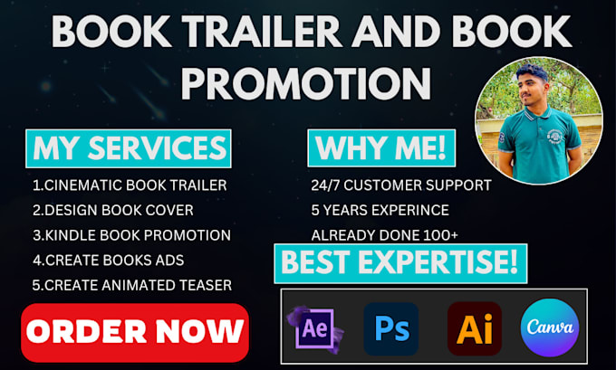 Gig Preview - Make your mark innovative animated ads to promote your book