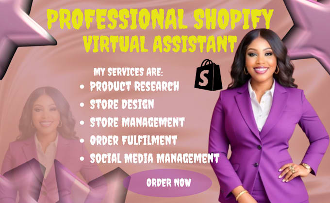 Gig Preview - Be your shopify virtual assistant, store manager shopify marketing