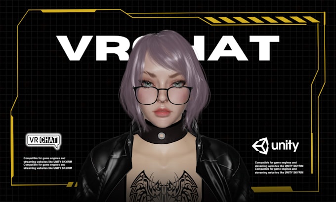 Gig Preview - Design 3d vtuber and vrchat character in 2 days