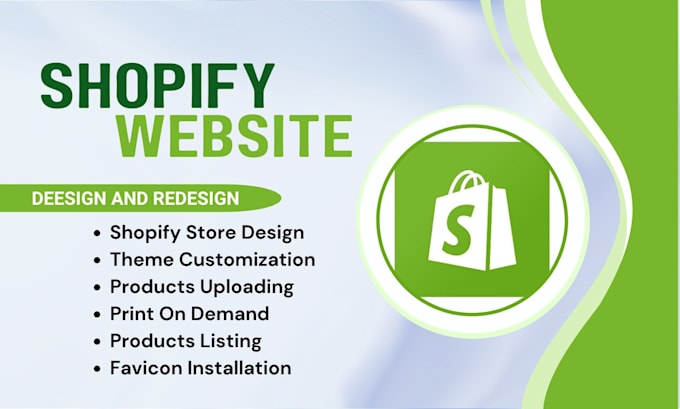 Gig Preview - Design or redesign shopify store, dropshipping stores and automation setup