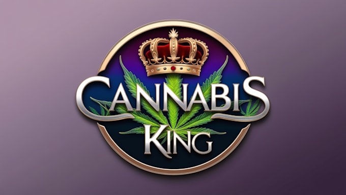 Bestseller - do custom cannabis king crown badge logo design