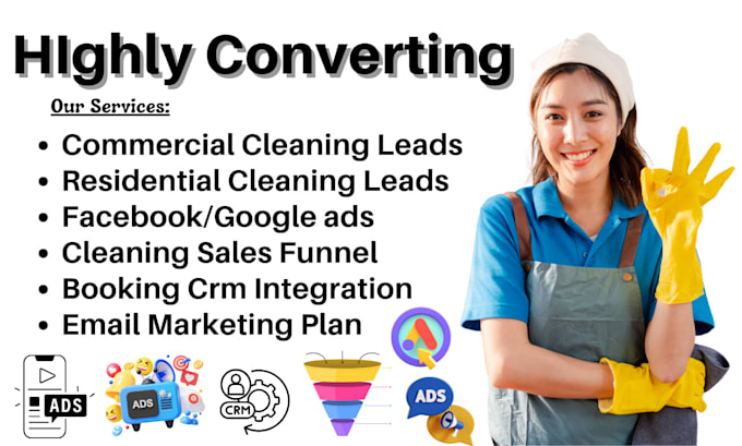 Gig Preview - Generate commercial cleaning leads, office cleaning leads, house cleaning leads