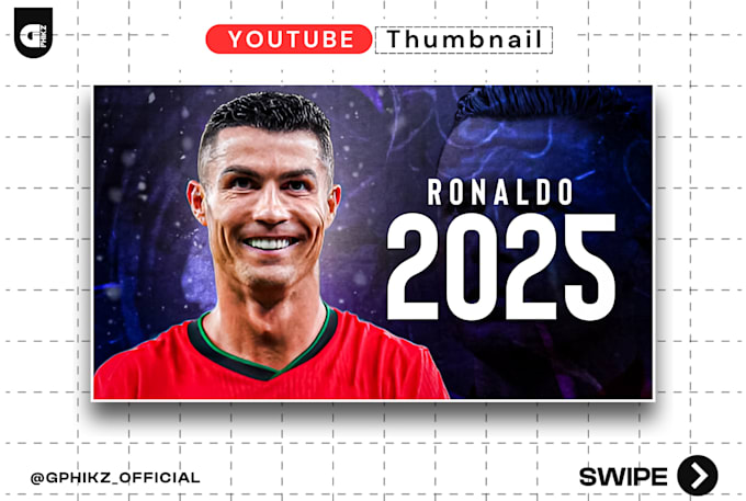 Gig Preview - Do custom youtube thumbnails for football or soccer channels