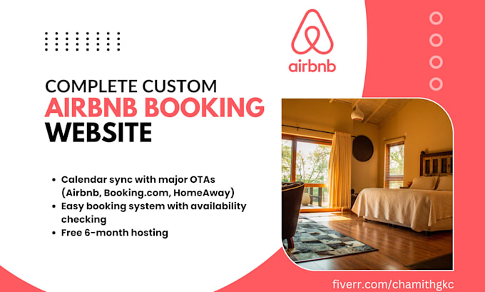 Gig Preview - Build a custom booking website for your airbnb rental business