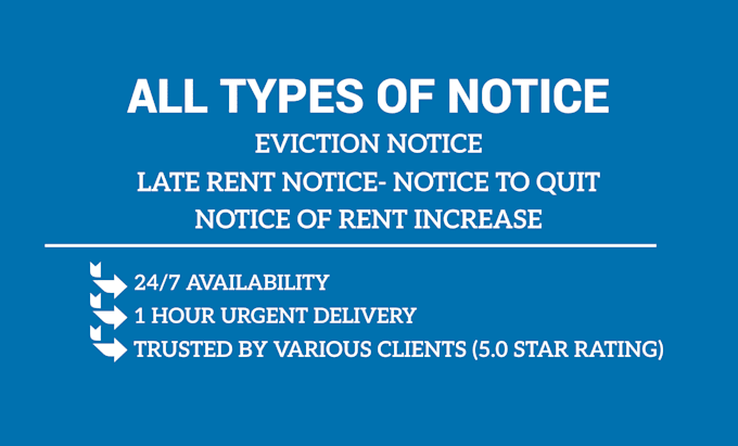 Gig Preview - Drafting of eviction and legal notices for landlords