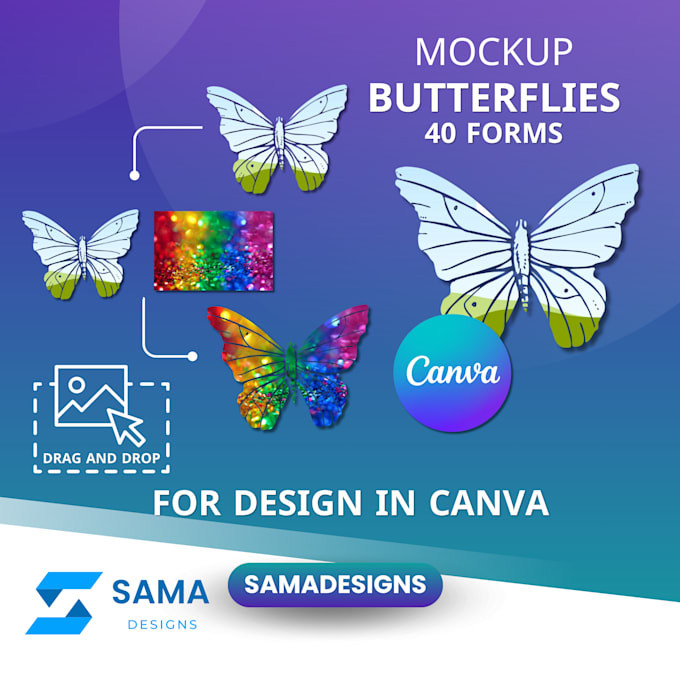 Gig Preview - Make amazing butterfly templates to use in canva