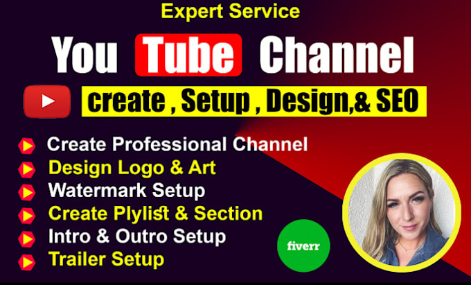 Gig Preview - Create growth focus youtube channel setup and design for quick monetization