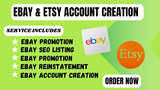 Gig Preview - Do ebay reinstatement ebay account creation etsy, ebay seo listing and promotion