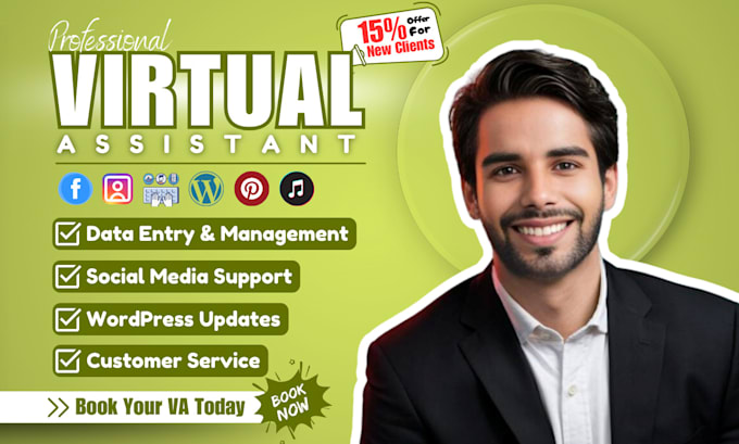 Gig Preview - Be reliable virtual assistant for data entry social media and more