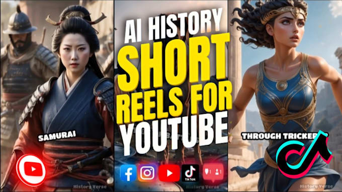 Gig Preview - Make ai history video, ai shorts for tiktok reels and youtube automation