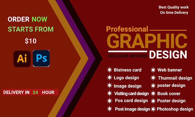 Gig Preview - Provide total graphic design service for your business