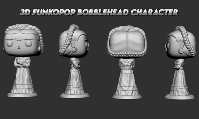 Gig Preview - Sculpt 3d funko pop 3d bobblehead nendroid stl 3d printing