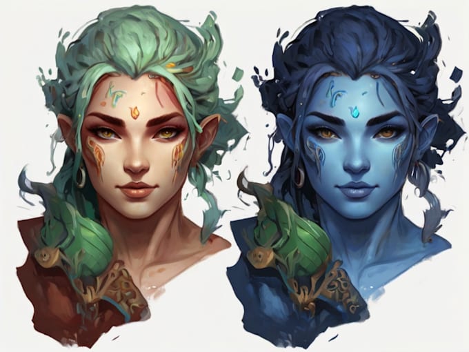 Gig Preview - Paint a portrait for your fantasy character