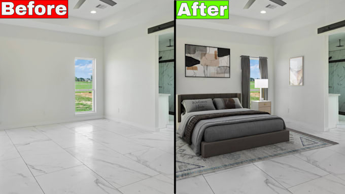 Gig Preview - Create realistic virtual staging for your real estate photos