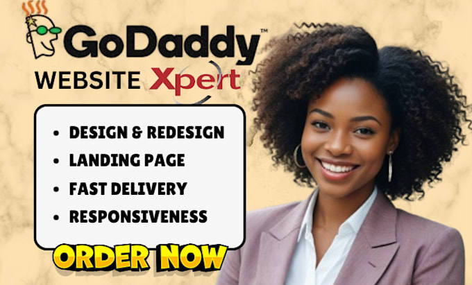 Gig Preview - Design godaddy website or redesign godaddy website design