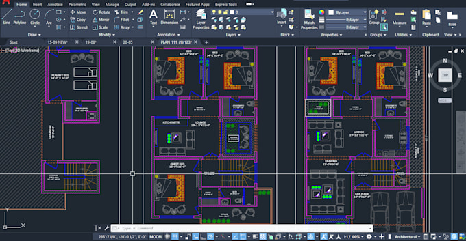 Gig Preview - Draw architectural floor plan in autocad 2d