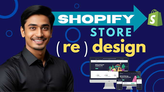 Gig Preview - Create shopify store shopify dropshipping ecommerce store shopify website design