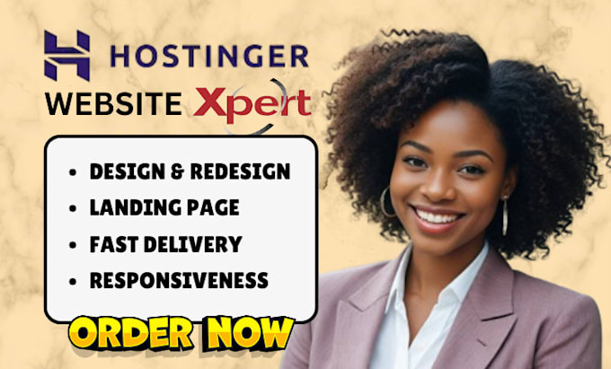 Gig Preview - Hostinger website design hostinger website redesign hostinger wordpress