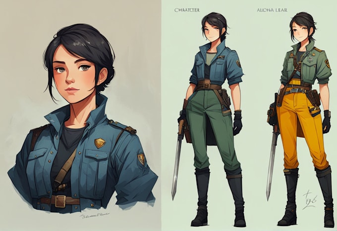 Gig Preview - Design and illustrate you character concept art