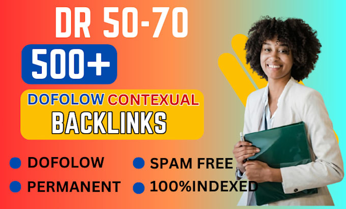 Gig Preview - Create high da DR 60 to 90 seo dofollow backlinks for ranking