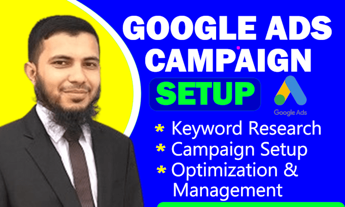 Gig Preview - Setup and manage your google ads adwords PPC campaign