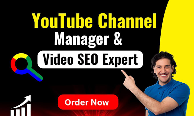 Gig Preview - Be your youtube channel manager and video SEO expert