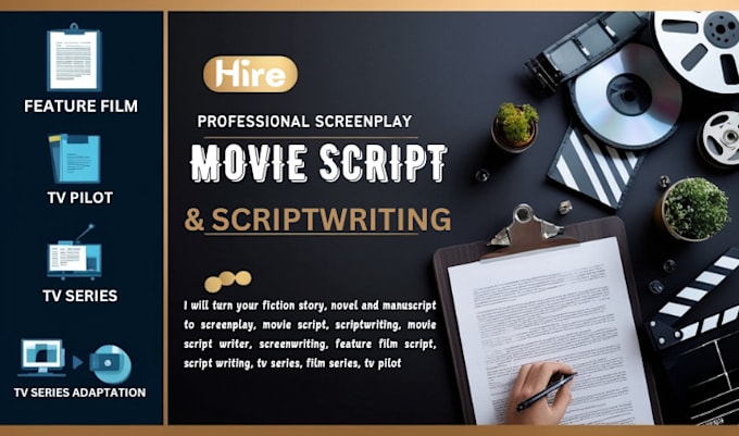 Gig Preview - Turn your fiction story, novel manuscript to screenplay movie script film script