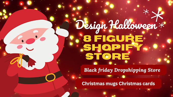 Gig Preview - Setup shopify store christmas product upload update edit pajamas tshirt redesign