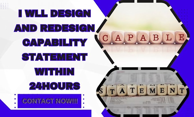 Gig Preview - Design and redesign capability statement within 24hours