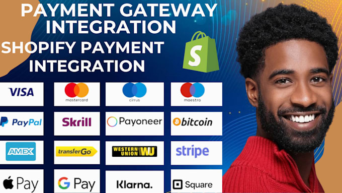 Gig Preview - Integrate shopify payments stripe paypal payment gateways square klarna webflow