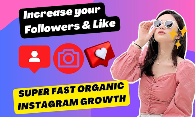 Gig Preview - Do super fast organic instagram growth for organic promotion or marketing