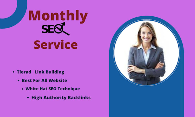 Gig Preview - Complete monthly SEO service to increase organic traffic with google ranking