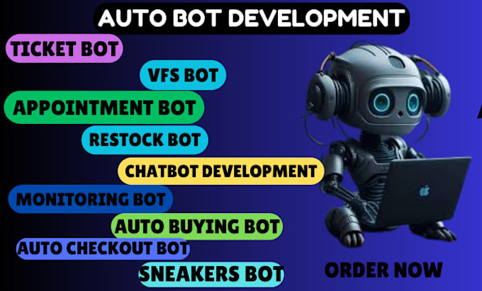 Gig Preview - Create vfs bot vfs appointment bot appointment bot vfs tls bls booking bot