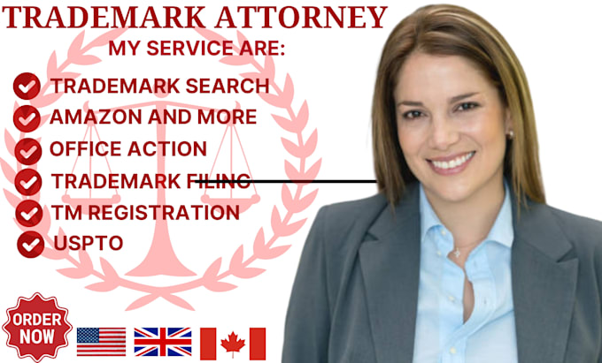 Gig Preview - Be your US trademark attorney for trademark filling, renewal office action