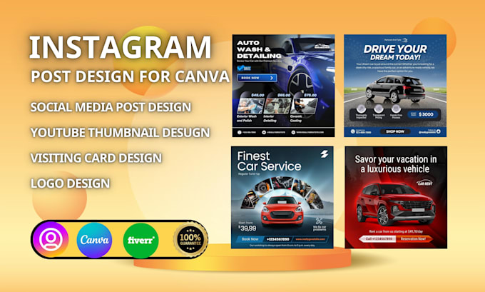 Gig Preview - De expert designer for instagram post for canva