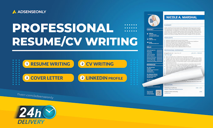 Gig Preview - Provide professional ats optimized resume writing and cover letter service