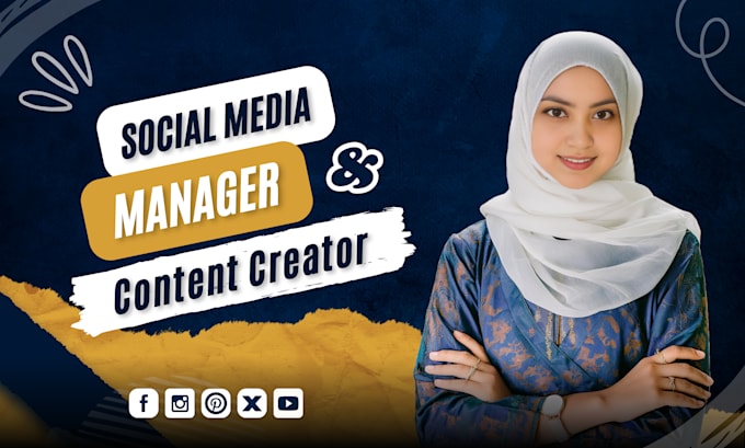 Gig Preview - Be your social media marketing manager and content creator