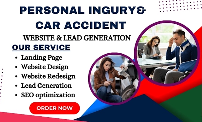 Bestseller - design personal injury website car accident website personal injury leads