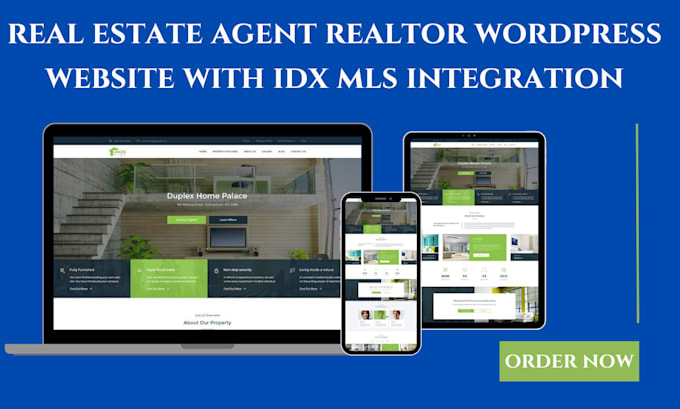 Gig Preview - Design real estate agent realtor wordpress website with idx mls integration