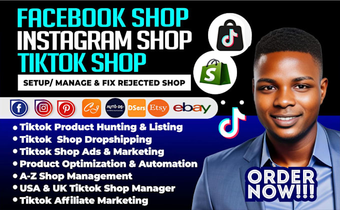 Gig Preview - Setup create your tiktok shop,fix rejected tiktok ads,tik tok shopify marketing