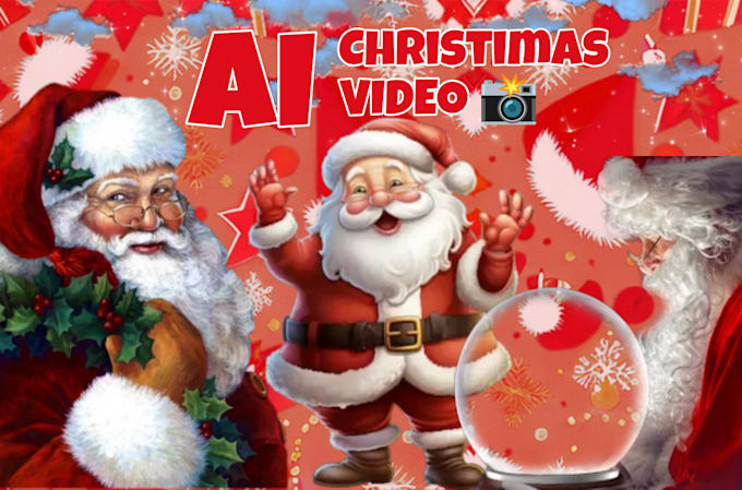 Gig Preview - Make ai christmas lyrics music video for santa holiday card or christmas video