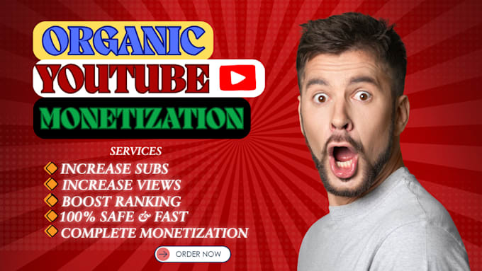 Gig Preview - Do organic youtube video or channel promotion for monetization