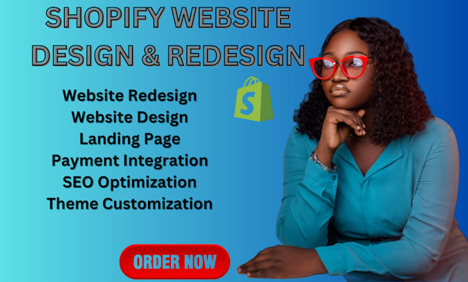 Gig Preview - Redesign or design shopify store, website store, shopify dropshipping store